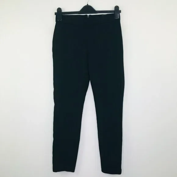 J Crew Women's Small Leggings Black Solid Pixie Pant Stretch Ponte G9389 BE29 - Picture 1 of 5